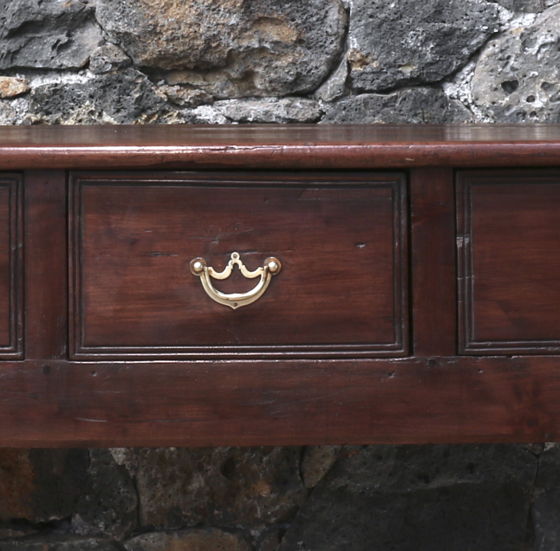 Louis XV Dark Cherrywood Side Table or Breton Server